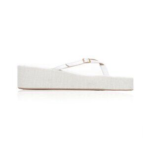 Jacquemus  Les Tatanes Lin Leather Platform Sandals Women’s Sz 40 US 9 White. #4